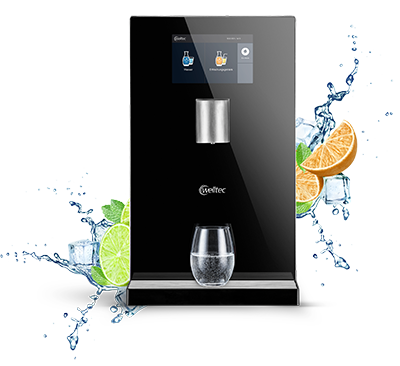 Die Kaffee-Partner-Marke Welltec erhält für das Gerät Aqua Choice, das neben Wasser auch Erfrischungsgetränke liefert, Gütesiegel in vier Kategorien. Foto: Kaffee-Partner