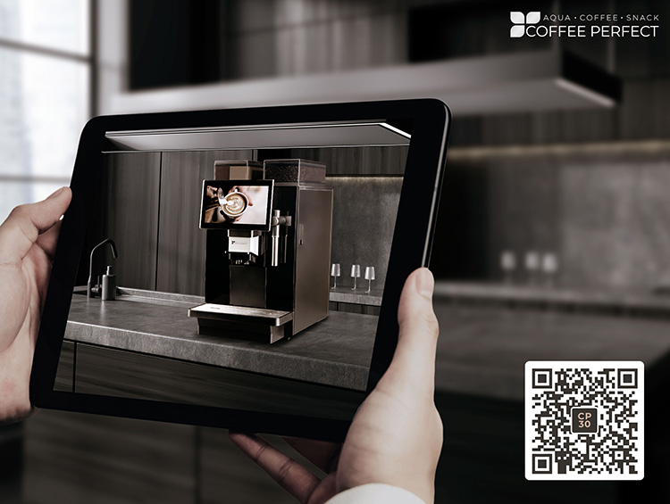 Mit Hilfe einer neuen Augmented Reality-Lösung will Coffee Perfect die Produktpräsentation und das Markenerlebnis auf ein neues virtuelles Level heben. Foto: Coffee Perfect