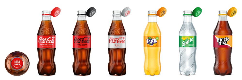 Die PET-Einwegflaschen von Coca-Cola erhalten in Deutschland neue Verschlüsse. Foto: Coca-Cola