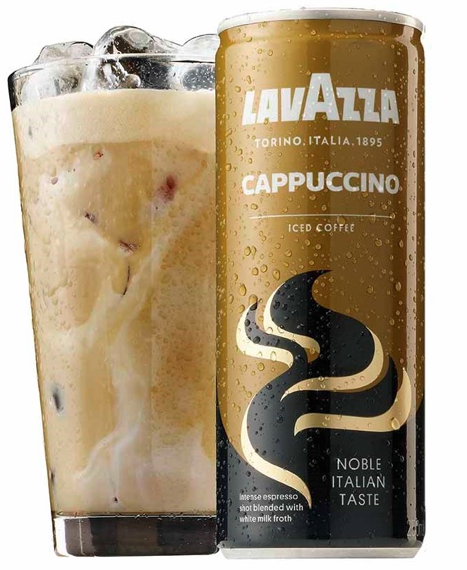 Die neue Eiskaffee-Range von Lavazza und Pepsico gibt es in den Sorten Cappuccino in der 250-Milliliter-Dose und Double Espresso & Milk in der 200-Milliliter-Dose. Foto: Pepsico