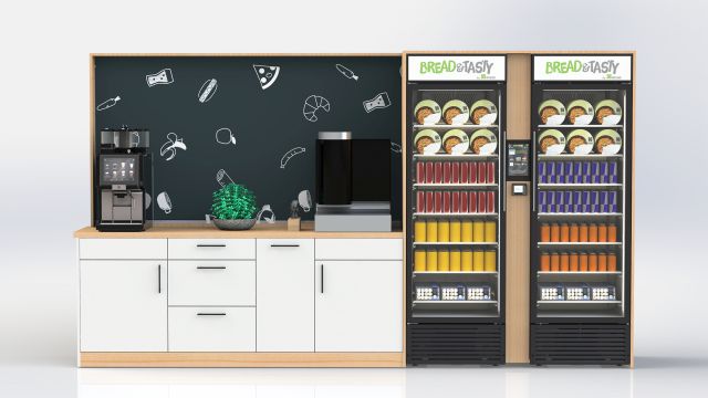 Die 2021 auf den Markt gebrachte Automatenlösung „Smart Food Station“ von Wisag Catering ermöglicht eine flexible Mitarbeiterversorgung rund um die Uhr. Foto: Wisag